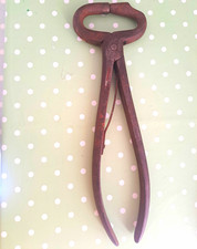 WR Vintage Collectable Metal Pliers Hand Tool with Large Oval Loop Head