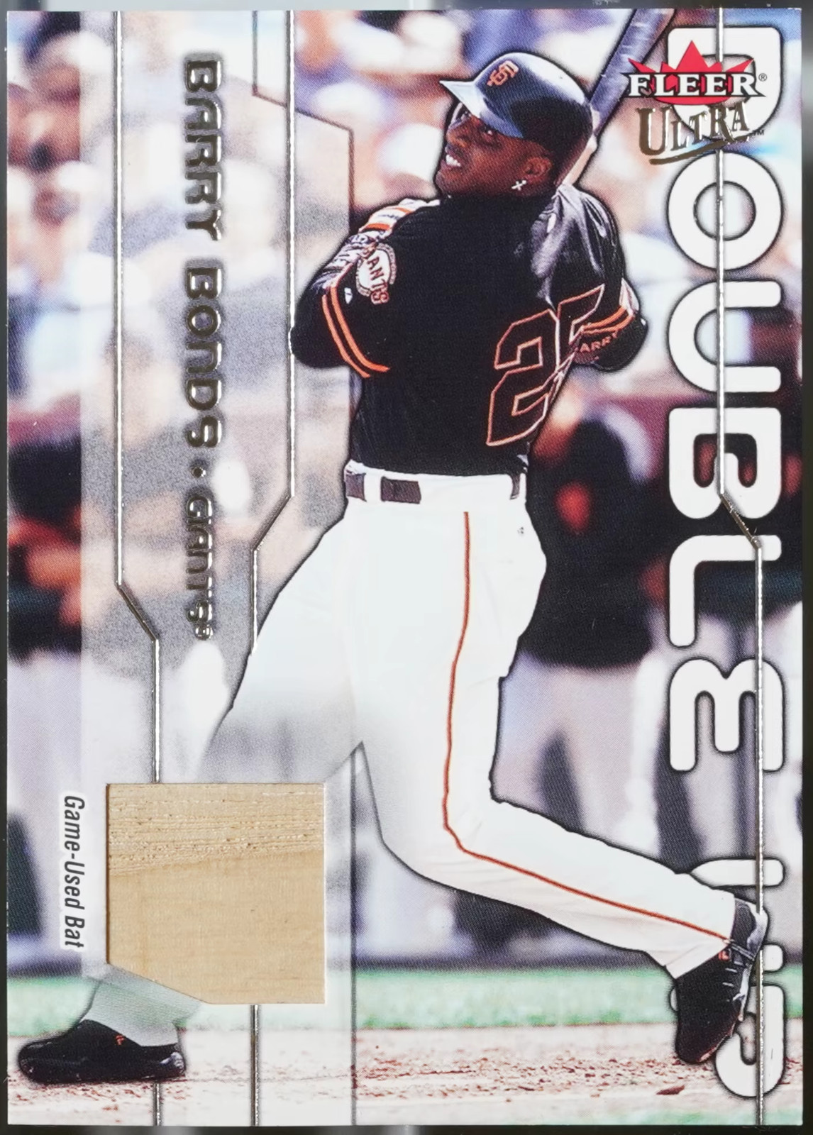 2003 Ultra - Double Up Memorabilia #NNO Sammy Sosa, Barry Bonds /100 Baseball NM