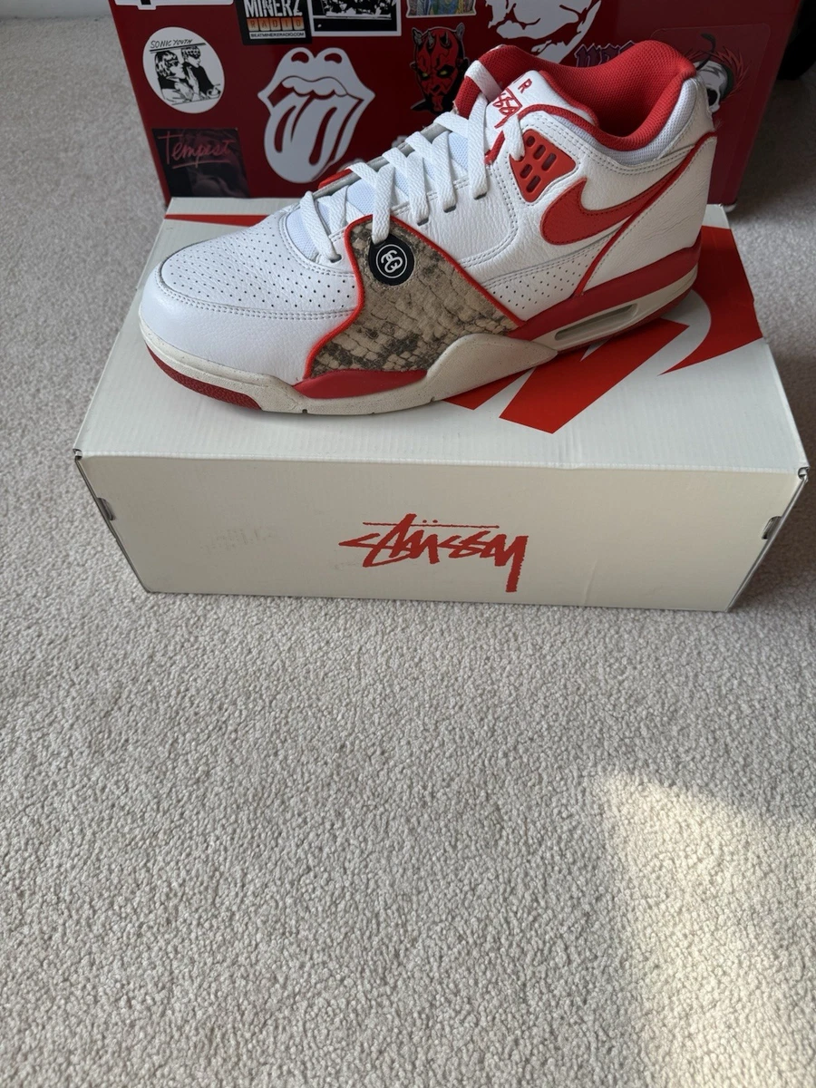 Nike Stussy x Air Flight 89 SP Low Habanero Red for Sale