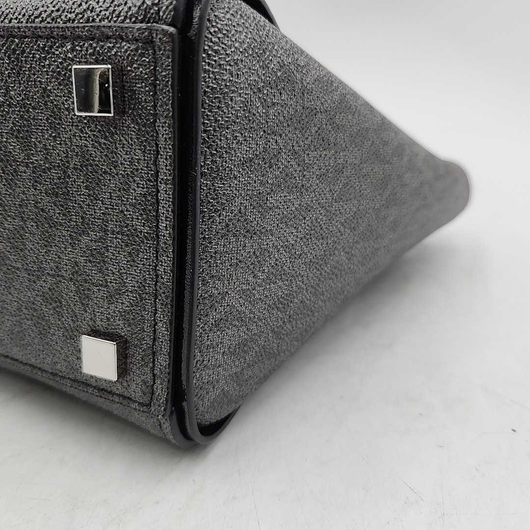 NEW Michael Kors Taryn Convertible Leather Crossbody Tote Bag - Black thumbnail 6