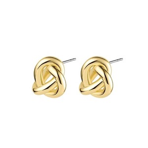 Authentic gorjana - Infinity Knot Studs 5/8" - 18k Gold Plated - Elegant Unique D...