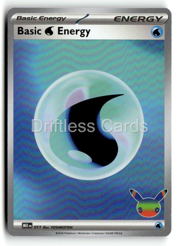 Basic Water Energy (30th Celebration) 011 Holo Pokemon NM/M