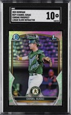 2023 BOWMAN CHROME PRSPCT - LUNAR GLOW REFRACTOR #BCP-5 DANIEL SUSAC SGC 10 GM