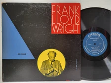 Rare FRANK LLOYD WRIGHT On Record 1961 LP Caedmon TC 1064 - Tested VG+  *G4