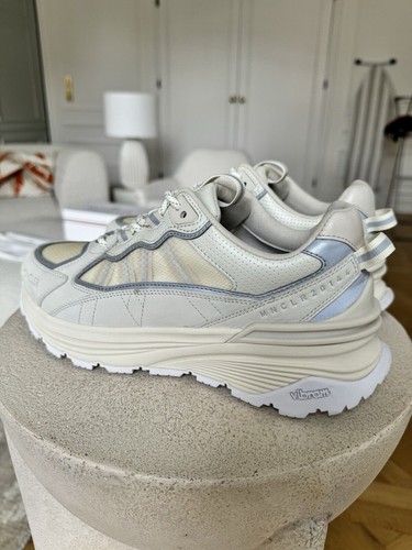 100% Original Moncler Lite-Runner Sneaker Beige Weiß UK 8 EU 42 UVP 625£ NEU - Bild 2 von 9