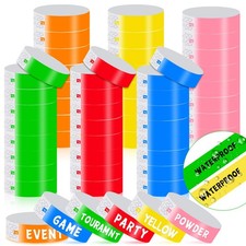 600 Pcs Colored Paper Wristbands Disposable Party Bracelets for Events