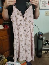 Rue 21  Women's Midi Dress M Pink Viscose Fairy Dress doll slip dainty whimsical