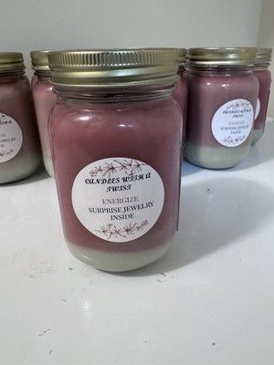 ￼ Mothers  Day Gift Idea  candles with a twist surprise jewelry inside each jar