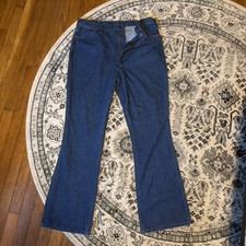 Wrangler Vintage 1970s-1980s Made In USA Bootcut Scovill Zipper Jeans 38x32