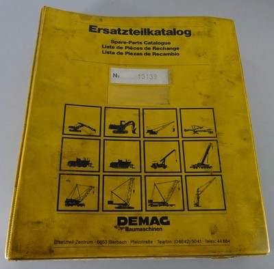 Teilekatalog / Spare-Parts Catalogue Demag Straßenbaumaschine DF50C Stand 8/1982
