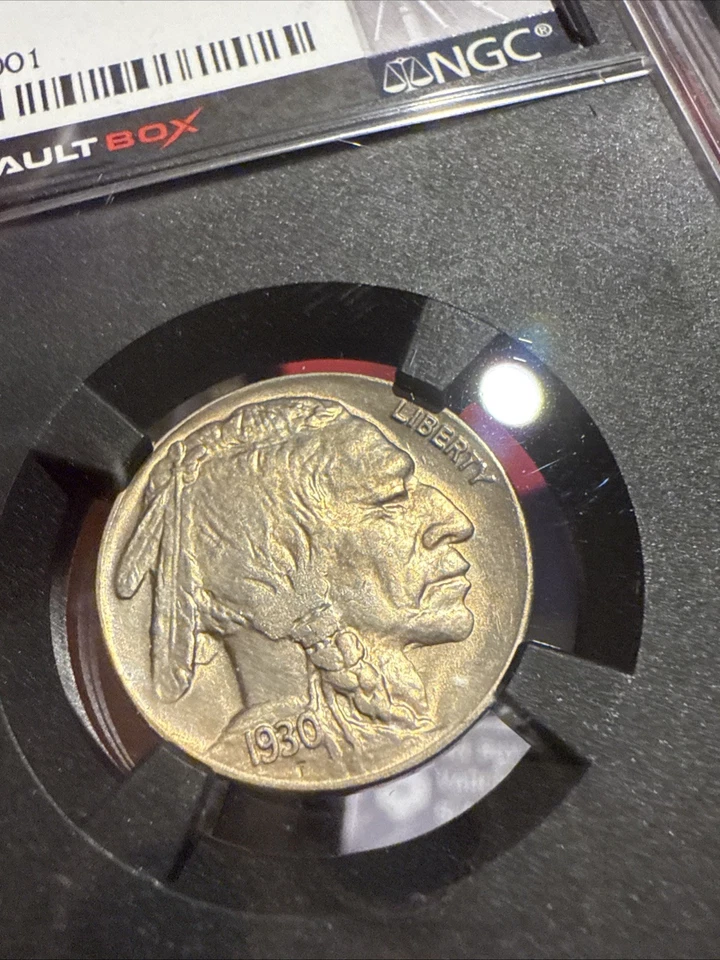 NGC - Buffalo Nickel - 5c - 1930 - MS -65 Lustrous And Crisp Strike! - Image 4 of 4