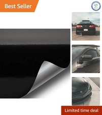 High Gloss Black Microfinish Vinyl Wrap Roll 2.5ft x 5ft for Automotive Elegance