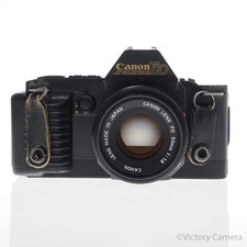 Canon T70 35mm FD Film Camera Body w/ 50mm f1.8 Lens EXC 