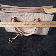 Michael Kors Sheila Satchel Crossbody & Jet Set Wallet Powder Blush NWT 19