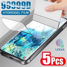 5 Pack Hydrogel Screen Protector Samsung S24 S23 S22 S21 Ultra Note 20 10 9