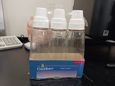Vintage Gerber Baby Bottles Clear View New Never Used Unopen 3 Pack