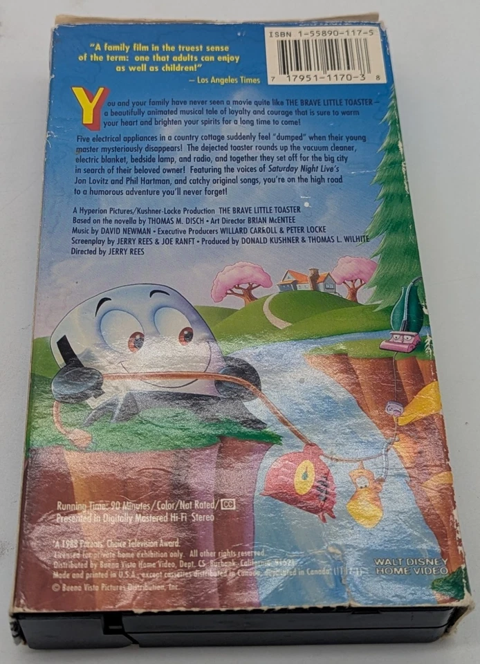 The Brave Little Toaster VHS Tape Walt Disney Home Video Presents 1988 Animated - Image 2 of 4