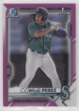 2021 Bowman Chrome Prospects Fuchsia Refractor /199 Milkar Perez #BCP-215 01wi