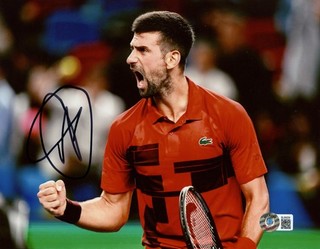 Novac Djokavic Signed 8x10 Tennis Photo AUTO BAS Beckett