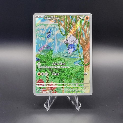 Meditite 153/142 Holo Illustration Rare Stellar Crown Pokemon Card