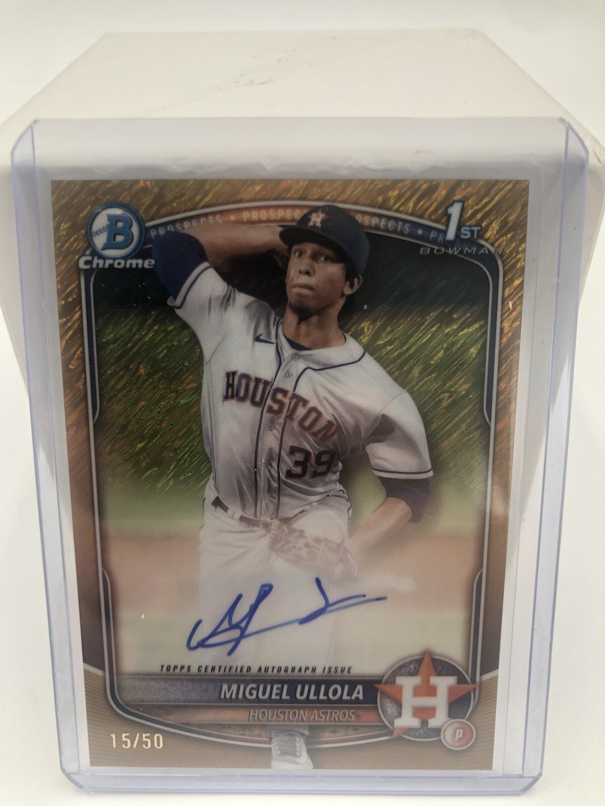2025 Miguel Ullola 1st Bowman Chrome Auto /50 Gold Shimmer