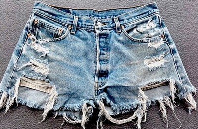 Levi s vintage denim up for sale! These cutoff shorts look very cool!- Fits W31 