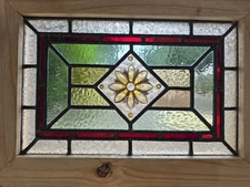 ANTIQUE ENGLISH STAINED GLASS WINDOW
