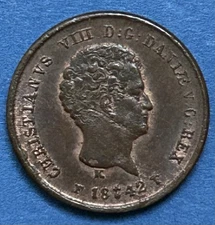 Denmark 1842 FF RBS Christian VIII 1/5 Rigsbankskilling VF