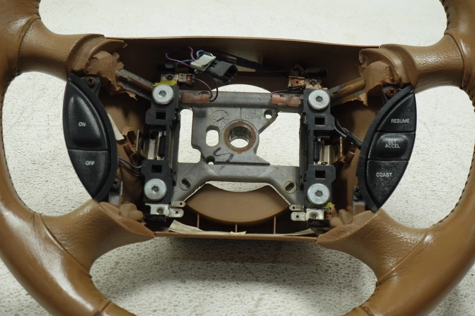 1994-1998 OEM Ford Mustang GT Tan Leather Steering Wheel 94-98 |W5979 - Image 2 of 4