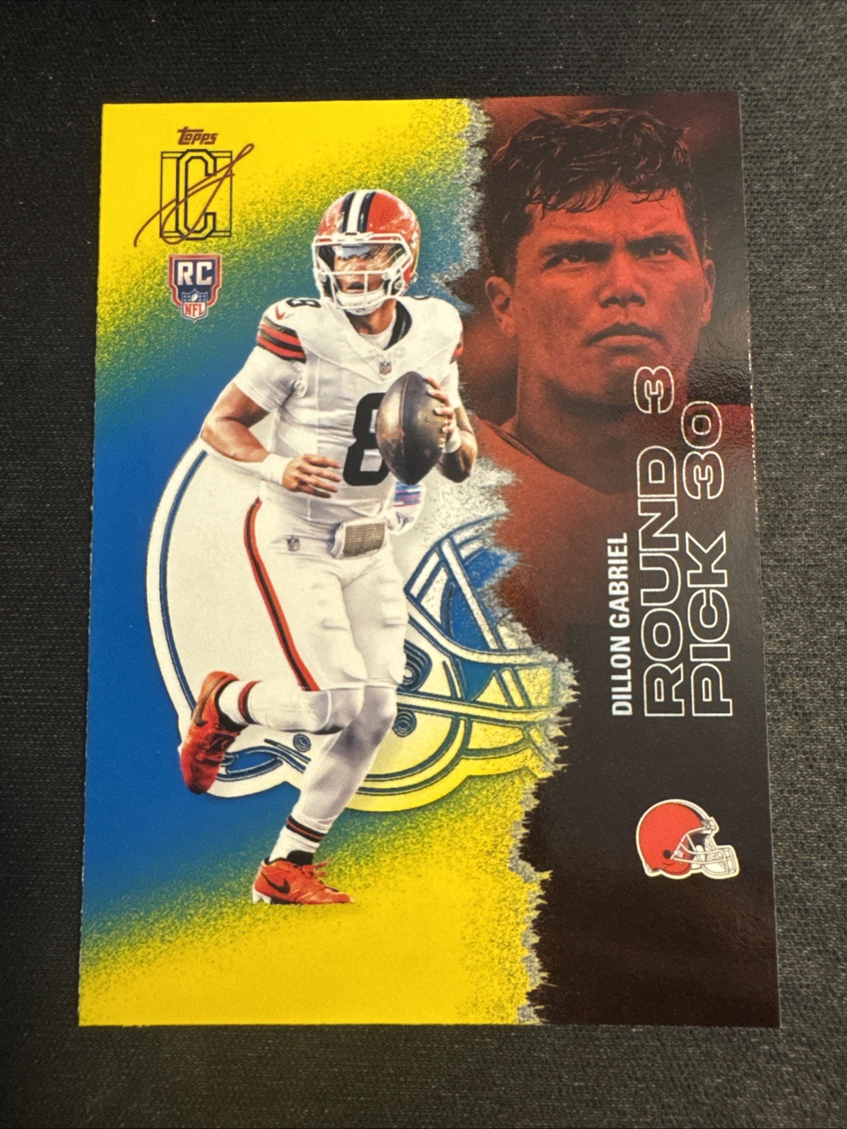 Dillon Gabriel 2025 Topps Signature Class Blue & Yellow Rookie Card # 103 Browns