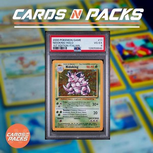Carte Pokemon Nidoking 11/102 Italian Holo Base Set 1st Edition PSA 4 ✨
