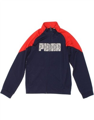 Puma Jungen Grafik Trainingsanzug Oberteil Jacke 8-9 Jahre Small Navy Blau XL05