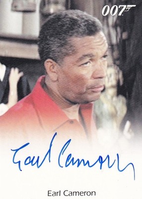 James Bond Autograph Card Earl Camron as Pinder