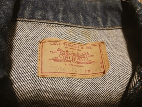 Vintage Levis Denim Trucker Jacket Mens Size 38R 70506-0216 USA Made 80s 90s by Levi's, $49.95 - Photo 6