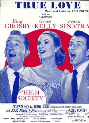 True Love Cole Porter High Society Sinatra Crosby Kelly 1955 Sheet Music VGood