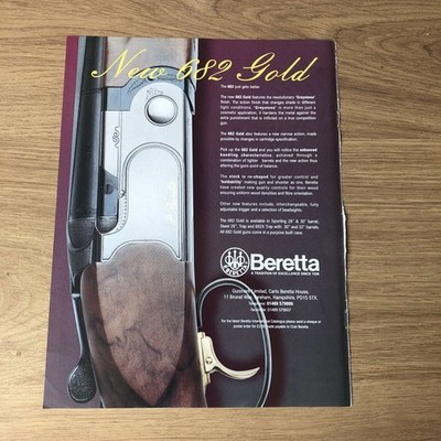 GUNS119 ZEITSCHRIFTENWERBUNG 12X9 DIE NEUE BERETTA 682 GOLD