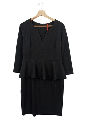 IMPERIAL Robe péplum Dames Robe T EU 42 noir style d’affaires - Photo 1/4