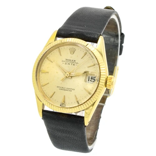 Rolex OP Date 30mm Ref.#6627 Mid-Size Champagne Sunburst Dial #W248865-2
