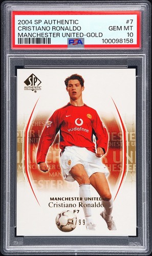 2004 SP Authentic Manchester United Cristiano Ronaldo #7 card