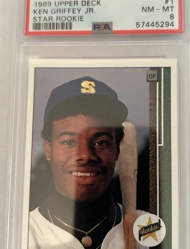 1989 Upper Deck - Star Rookie Ken Griffey Jr #1 (RC) Psa8