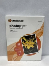 OfficeMax Photo Paper Premium Glossy OM96747 - 50 Sheets 8.5in" x 11" Sealed New