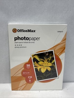 OfficeMax Photo Paper Premium Glossy OM96747 - 50 Sheets 8.5in
