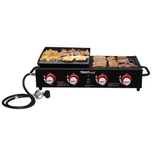 Royal Gourmet Portable  4-Burner Propane Gas Grill Griddle Combo for Backyard
