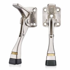 Kickdown Door Stopper 4" 2 Pack, Heavy-Duty Commercial Foot-Operated Door H...
