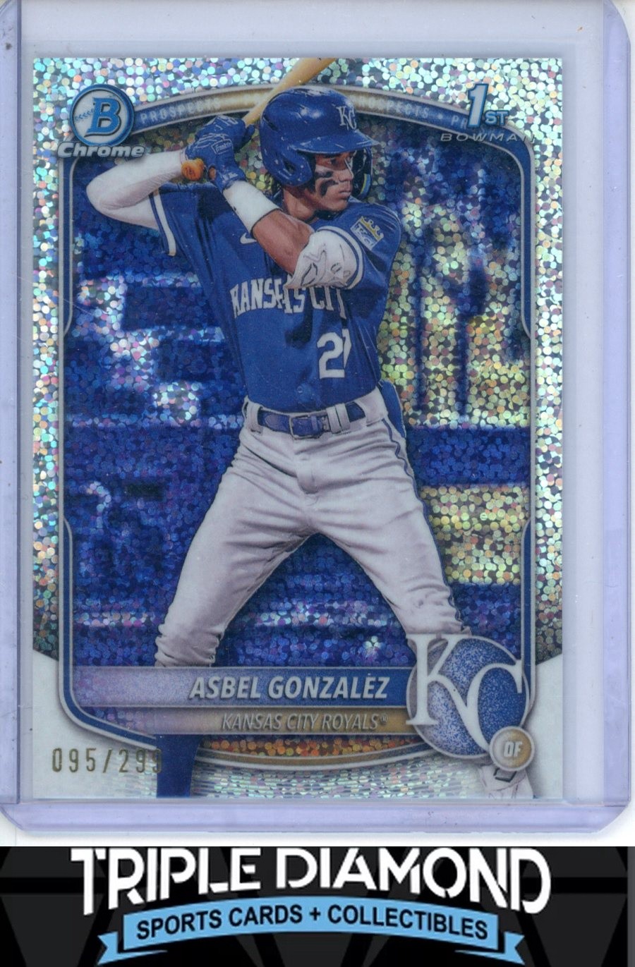 2025 Bowman Chrome 1st Asbel Gonzalez Prospect Speckle Refractor #L47495/299