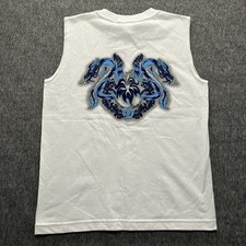 Vintage Ocean Pacific Sea Graphic White Tank Muscle Top Y2K Size M