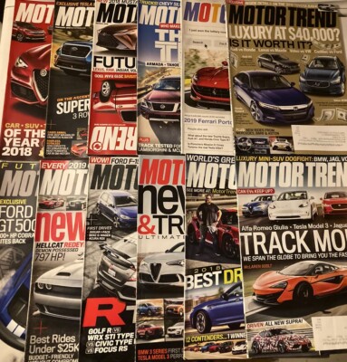 Lot Of 12 2018 Motor Trend Magazines Car truck SUV automotive automobile￼