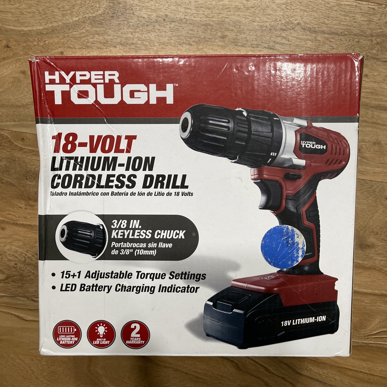 Hyper Tough AQ75023G 18V Cordless Drill with NICD Battery With