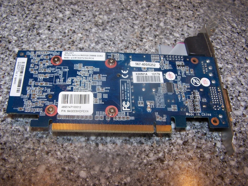 Galaxy Nvidia Geforce 8400GS 256MB DDR2 AGP Video Card - Image 3 of 4