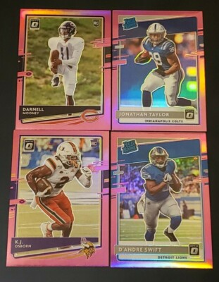 2020 Donruss Optic Football PINK PRIZMS with Rated Rookies You Pick the Card